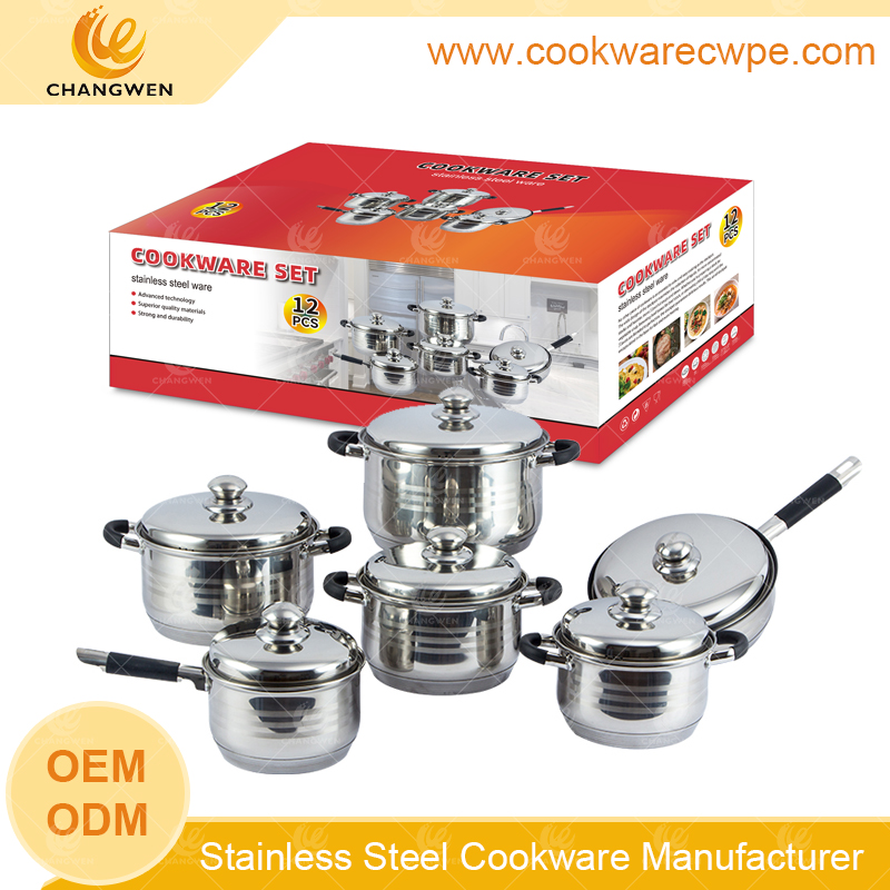 kitchenware cookware set frying pan saucepan wok stock pot cooking pan OEM CW51001-12Y01