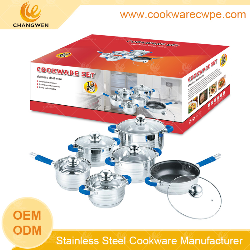 cookware nonstick set stainless steel pans and pots frying pan saucepan manufacture CW51003-14Y01