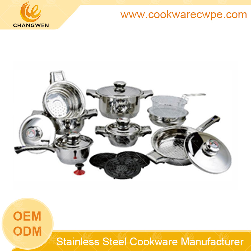 nonstick-fry pan stainless steel cookware set cooking pan wok saucepan pots and pans China CW51008-19N01