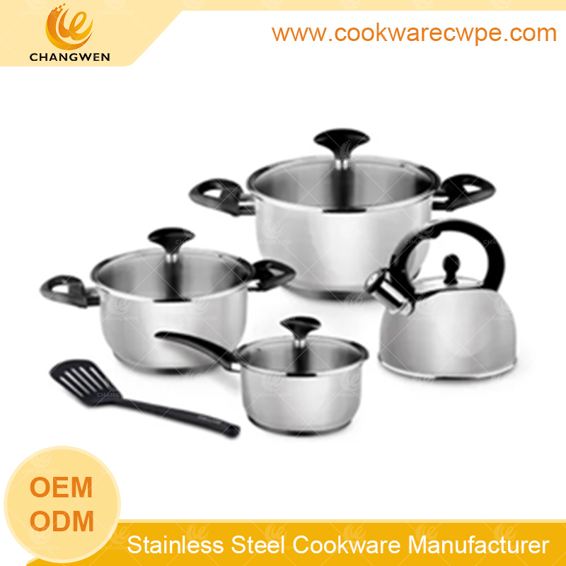 stainless steel cookware set kitchen frying pan saucepan nonstick factory CW51016-09N01